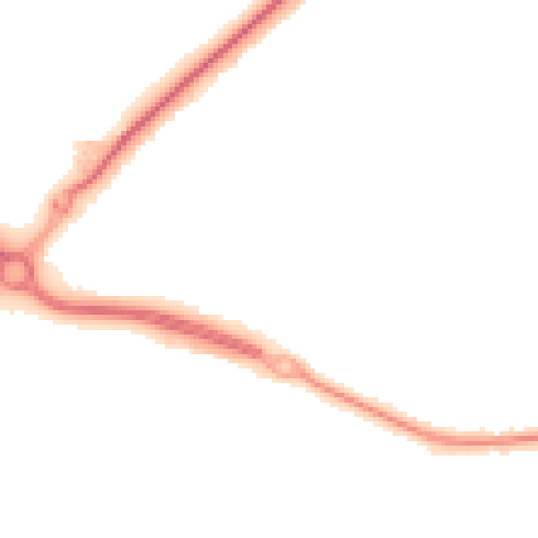 Night-time road noise heatmap for BH23 4LW