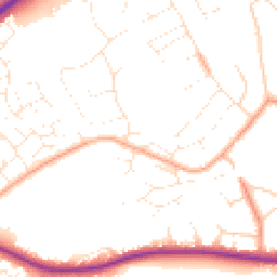 Daytime road noise heatmap for BH23 4PN