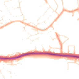 Daytime road noise heatmap for BH23 4QZ