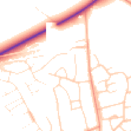 Daytime road noise heatmap for BH23 4RS