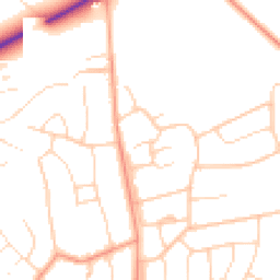 Daytime road noise heatmap for BH23 5AF