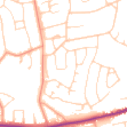 Daytime road noise heatmap for BH23 5AS