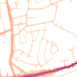Daytime road noise heatmap for BH23 5AX