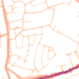 Daytime road noise heatmap for BH23 5BA