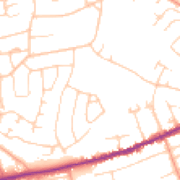 Daytime road noise heatmap for BH23 5BQ