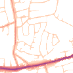 Daytime road noise heatmap for BH23 5BS