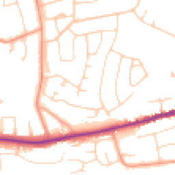 Daytime road noise heatmap for BH23 5BU