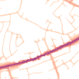 Daytime road noise heatmap for BH23 5FH