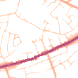 Daytime road noise heatmap for BH23 5FL