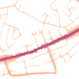Daytime road noise heatmap for BH23 5FX