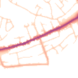 Daytime road noise heatmap for BH23 5JN