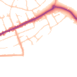 Daytime road noise heatmap for BH23 5LE