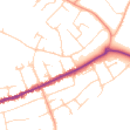 Daytime road noise heatmap for BH23 5LJ