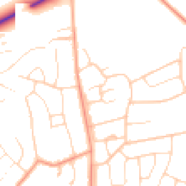 Daytime road noise heatmap for BH23 5NH