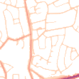 Daytime road noise heatmap for BH23 5NL