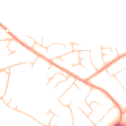Daytime road noise heatmap for BH23 5PW
