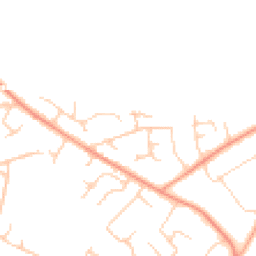 Daytime road noise heatmap for BH23 5PY
