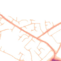 Daytime road noise heatmap for BH23 5QR