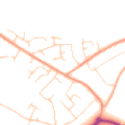 Daytime road noise heatmap for BH23 5QT