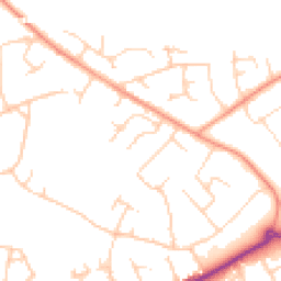 Daytime road noise heatmap for BH23 5RH