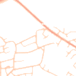 Daytime road noise heatmap for BH23 5RU