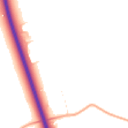 Daytime road noise heatmap for BH23 6AU