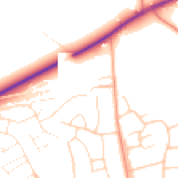 Daytime road noise heatmap for BH23 7DP