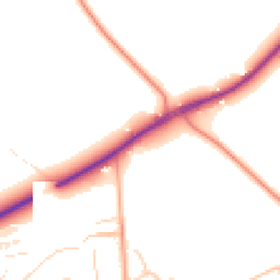 Daytime road noise heatmap for BH23 7DS