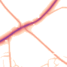 Daytime road noise heatmap for BH23 7DT