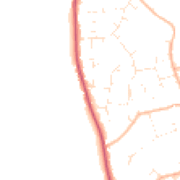 Daytime road noise heatmap for BH23 7LZ