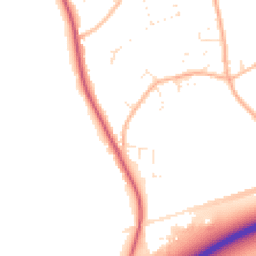 Daytime road noise heatmap for BH23 7NJ