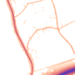 Daytime road noise heatmap for BH23 7NN