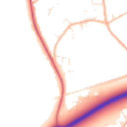 Daytime road noise heatmap for BH23 7NQ