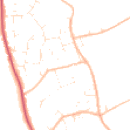 Daytime road noise heatmap for BH23 7NT