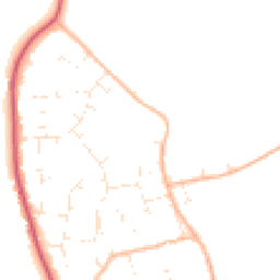 Daytime road noise heatmap for BH23 7PE