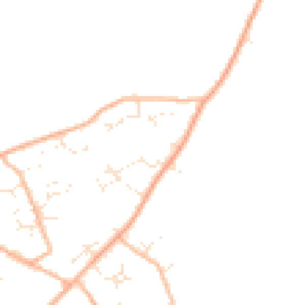 Daytime road noise heatmap for BH23 8BZ