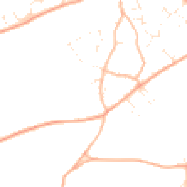 Daytime road noise heatmap for BH23 8FE