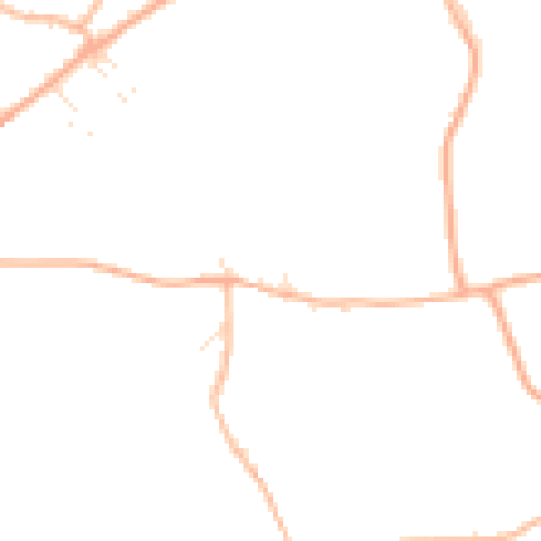 Daytime road noise heatmap for BH23 8LD