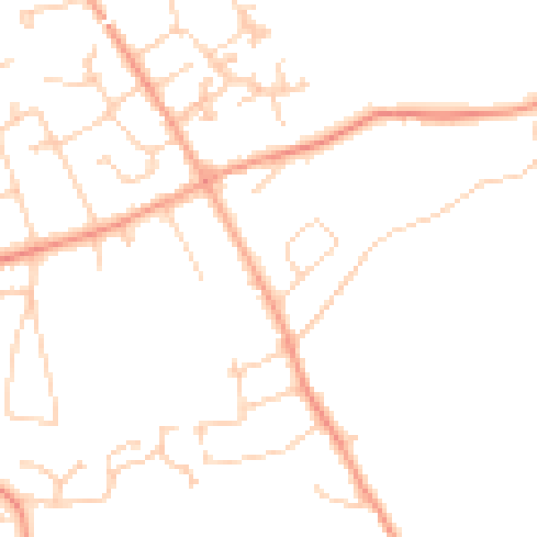 Daytime road noise heatmap for BH25 5AA