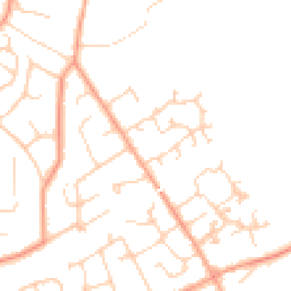 Daytime road noise heatmap for BH25 5AB