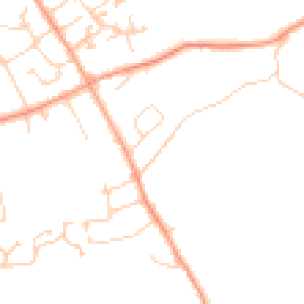 Daytime road noise heatmap for BH25 5AG