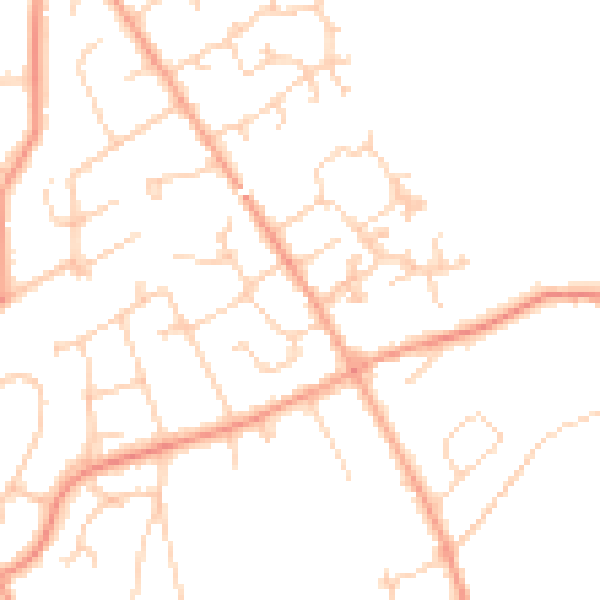 Daytime road noise heatmap for BH25 5AJ