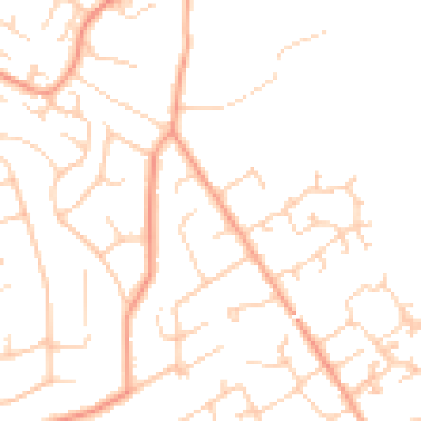 Daytime road noise heatmap for BH25 5AN