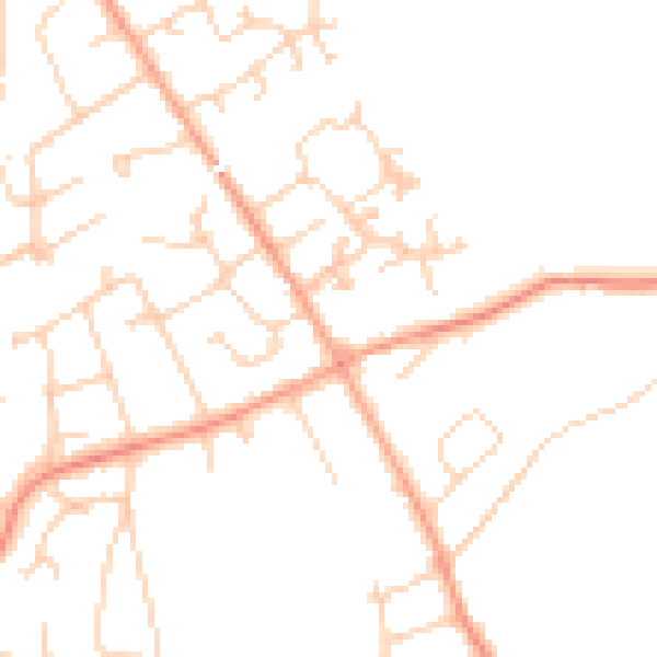 Daytime road noise heatmap for BH25 5AP