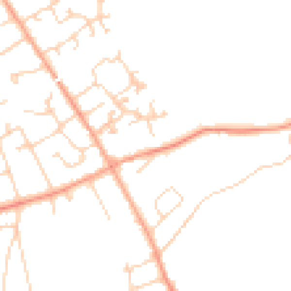 Daytime road noise heatmap for BH25 5AQ