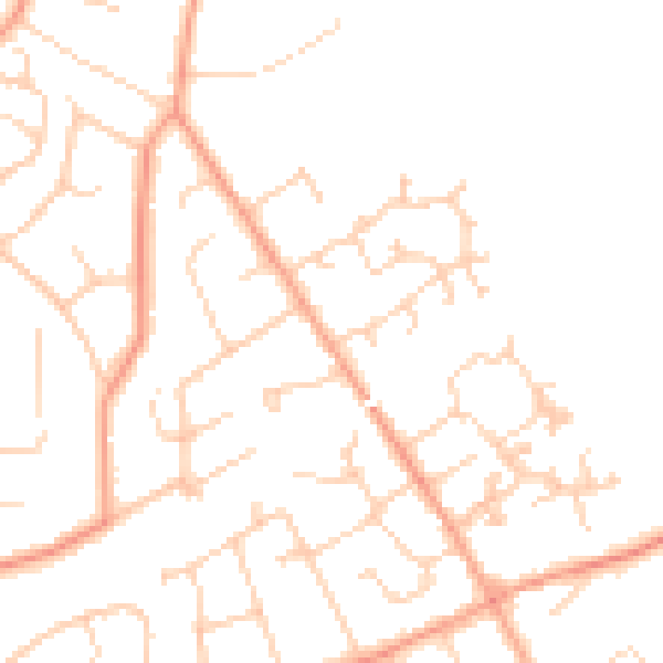 Daytime road noise heatmap for BH25 5AR