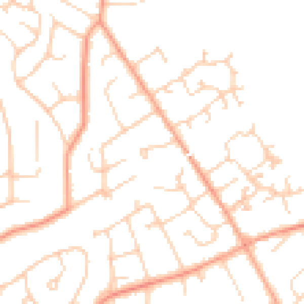 Daytime road noise heatmap for BH25 5AT