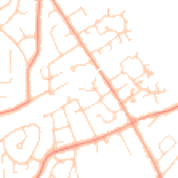 Daytime road noise heatmap for BH25 5BA