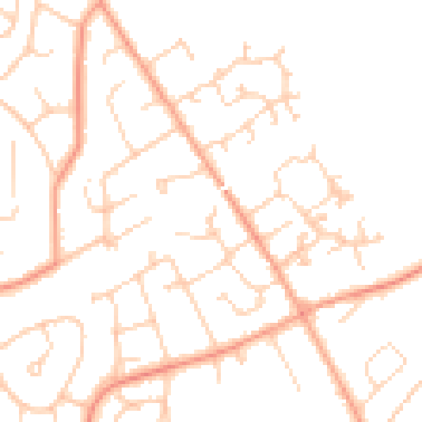 Daytime road noise heatmap for BH25 5BB