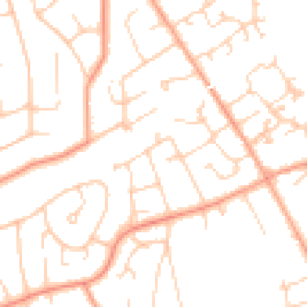 Daytime road noise heatmap for BH25 5BD